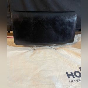 Hobo International Black Leather and Nylon Crossbody/Wristlet. Includes Dustbag